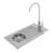 Cup Washer Glass Cleaning Rinser With Faucet