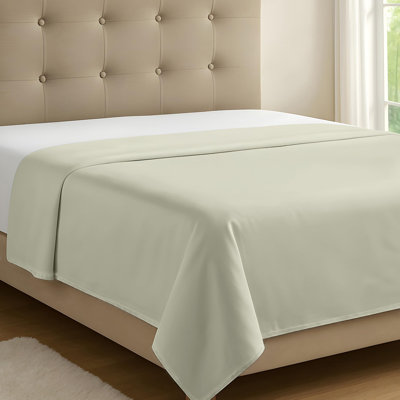 100% Organic Viscose From Bamboo Flat Sheet Only, 300 Thread Count, Extra Wide, Cooling & Breathable, Double Stitching, Bedding Sheet - Gift-Ready Packaging (Soft Sage)