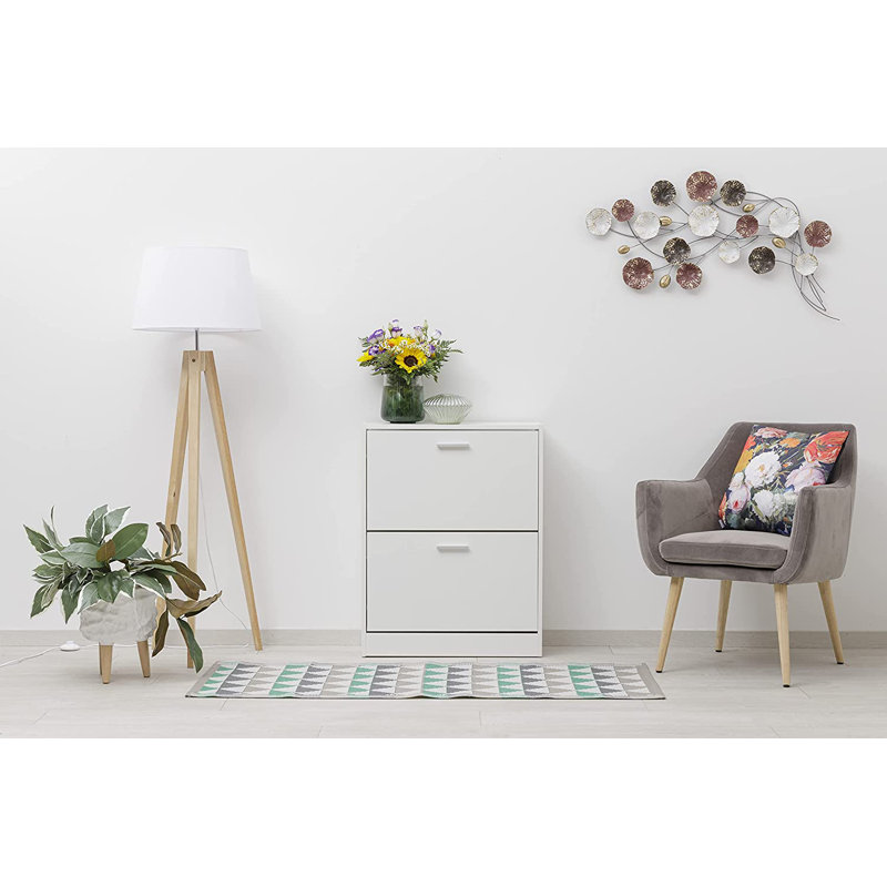 12 Pair Shoe Rack, White