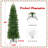6'/7.5' H Slender Green Realistic Artificial Spruce Christmas Tree w/ LED Lights-34732304