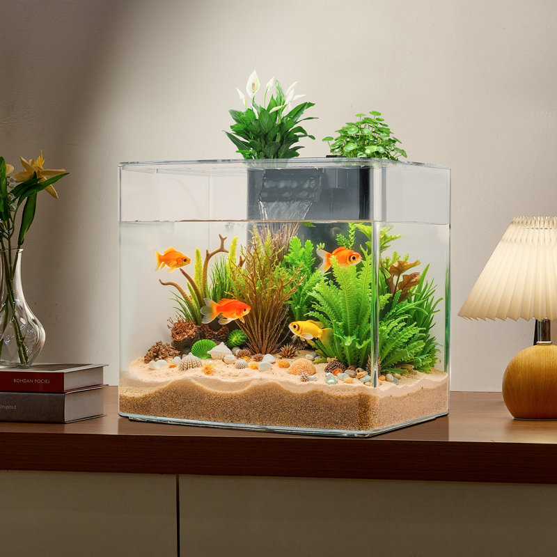 Fish Tank Aquarium Smart Arch Clear GPPS 3 Colour Self Cleaning, 3.5 Gallon (9.84" H x 11.02" W x 7.87" D)