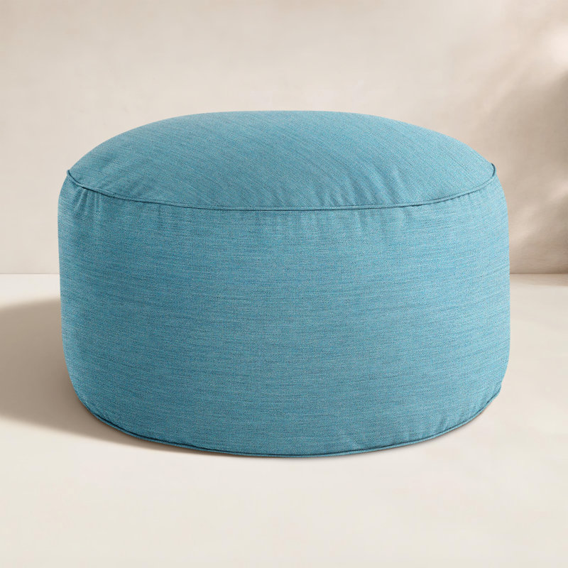 Repose-pieds extérieur rembourré Demi avec coussin Sunbrella®, Tissage uni Sunbrella® horizon coulé