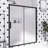 56-60 In. W × 72  In. H Matte Black Semi-Frameless Single Sliding  Shower Glass Pane with 1/4" Clear Tempered Glass  | Transparent Safety Film  | Aluminium Alloy  Guide | Reversible Installation