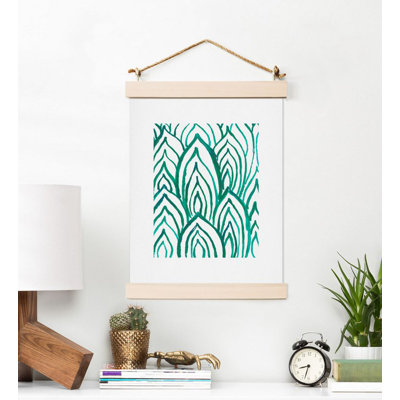 'Emerald Coast' Art Painting Print in Green