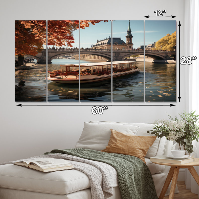 Copenhague, Danemark, Canal City III - ensemble de reproductions d'art mural en métal Cityscapes