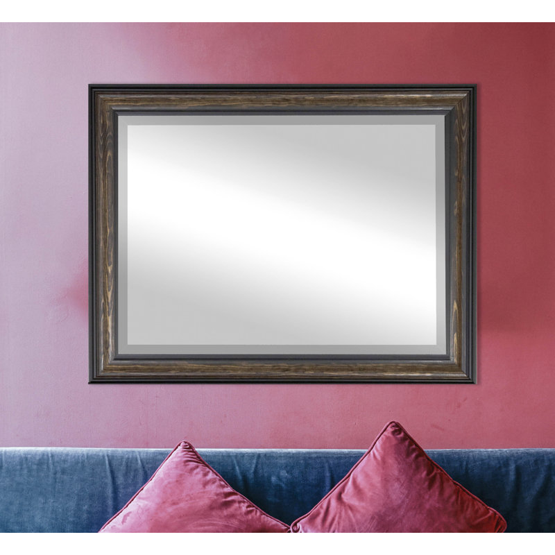 Solid Wood Flat Wall Mirror, 44.5" H x 38.5" W