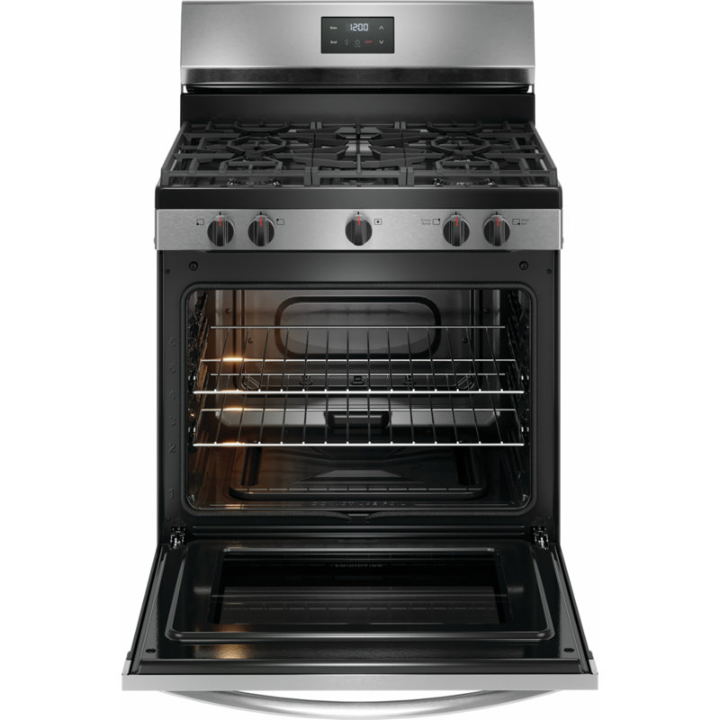 30" Stainless Steel Freestanding Natural Gas Range with 5 Burners