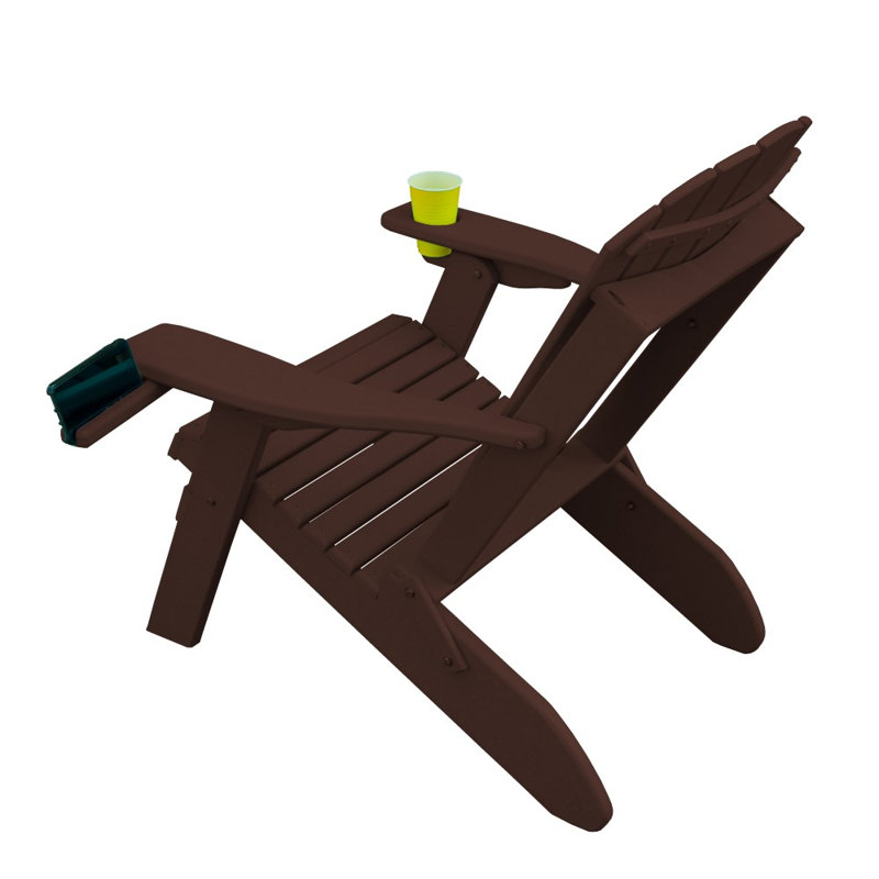 Dermando Foldable Outdoor Adirondack Chair, Tudor Brown
