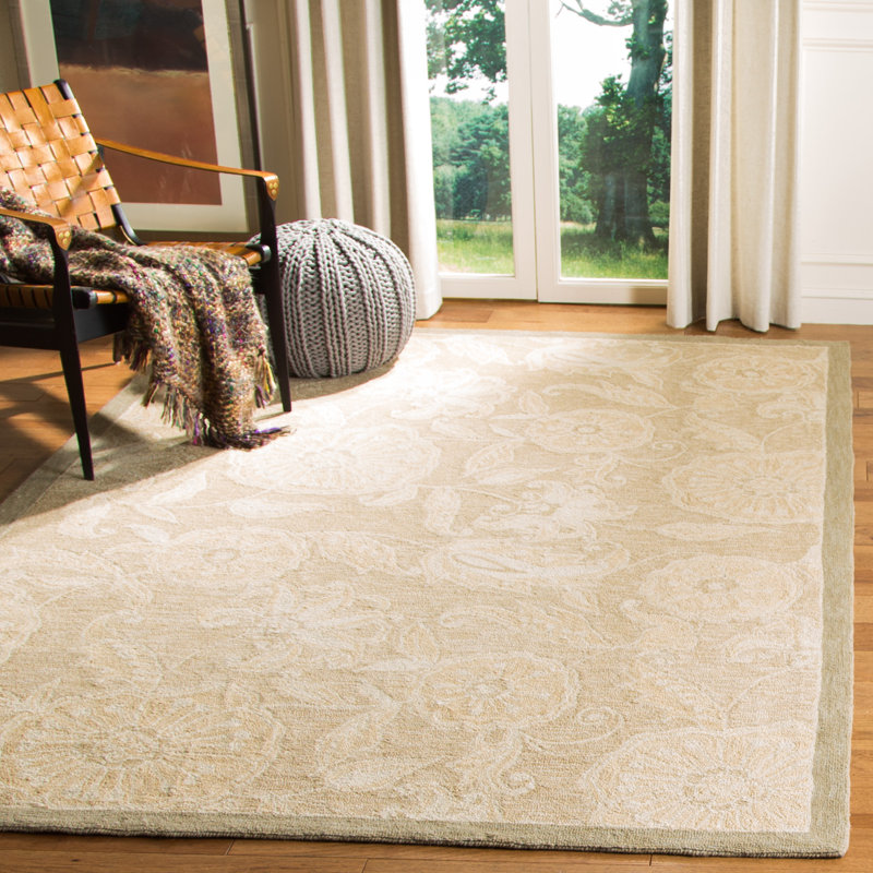 Tapis floral en laine crocheté à la main Jonsson, Rectangle 6 pi x 9 pi