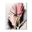Horloge murale moderne rose et grise avec fleurs hyperréalistes Gerbera-1540478757