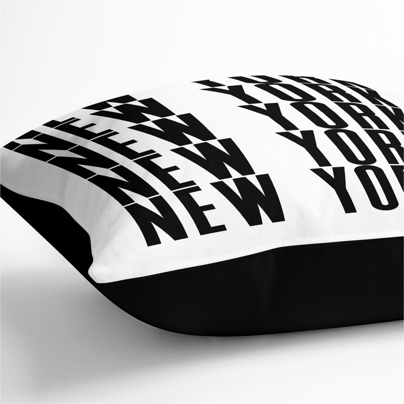 Indoor / Outdoor Square Cushion, 55cm H x 55cm W x 20cm D, Black