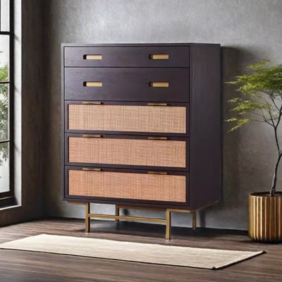Armoire créative en rotin de bois massif
