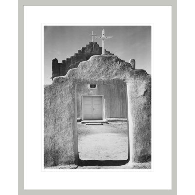«Church Taos Pueblo» par Ansel Adams, impression giclée sur cadre