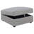 Square Upholstered Storage Ottoman Grey