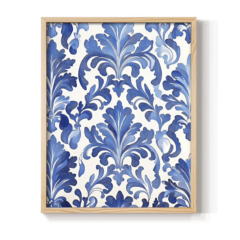 WM MORRIS Series DLIII Framed Print - Solid Wood, H 21 po x l 17 po, Naturel