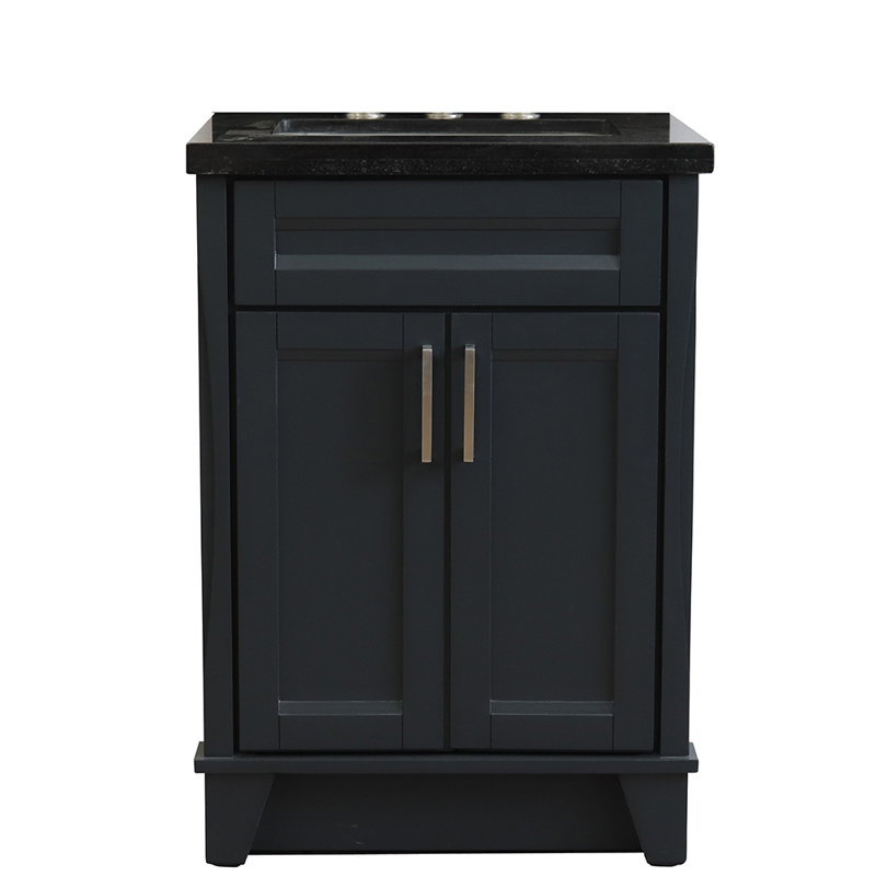 25'' Single Bathroom Vanity with Granite Top, Black Galaxy