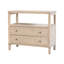 Table de chevet 2 tiroirs en bois, naturel-124298079