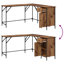 L-Shaped Metal Base Computer Desk-1233730045