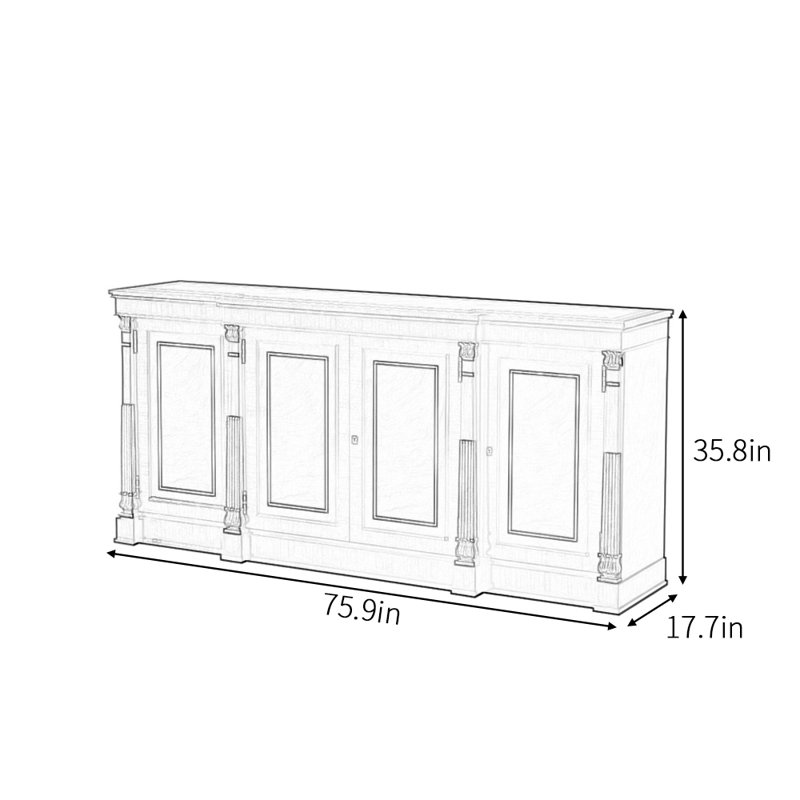 Buffet de luxe rétro de style américain
