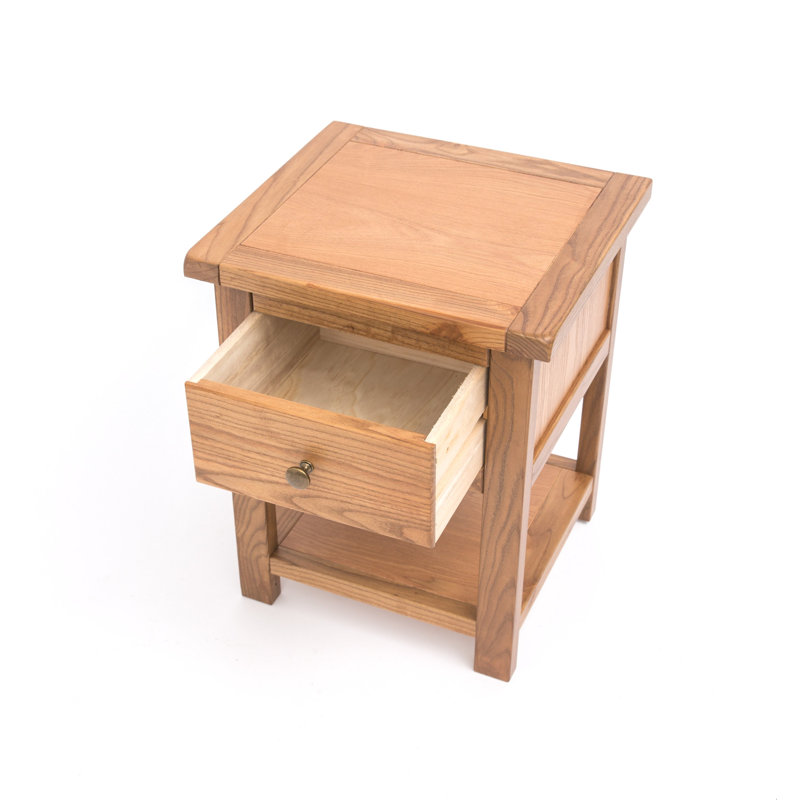 Dakoda 45 cm W Bedside Table, Light Wood