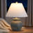 Distressed Ceramic Table Lamp Set – White Empire Shade