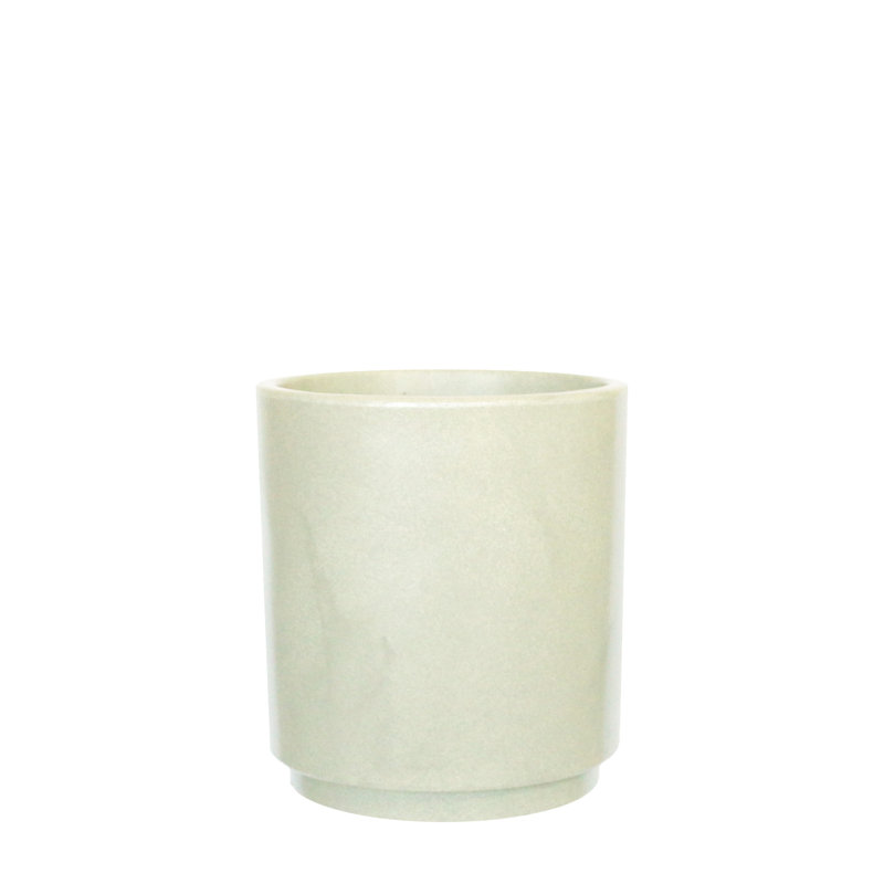 Dempsi ECOBO Eco-Friendly Round Pot Planter, Carioca Indoor/Outdoor Four Seasom Use, Marbled White, 9.8" H x 9.8" W x 9.8" D