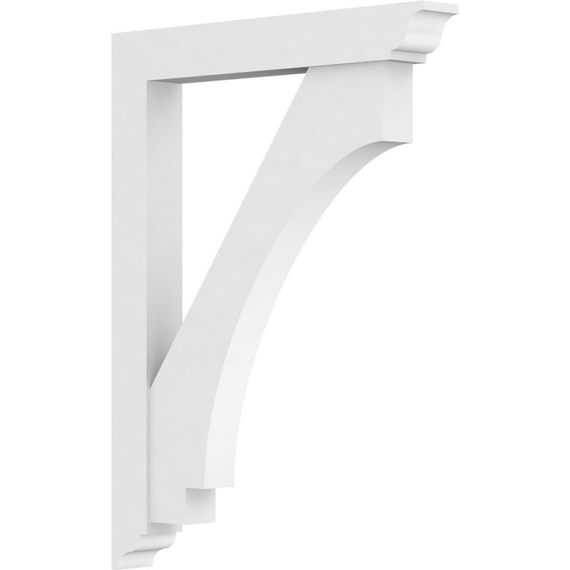 3"W x 24"D x 32"H Standard Imperial Architectural Grade PVC Bracket With Traditional Ends, 32" H x 3" W x 24" D