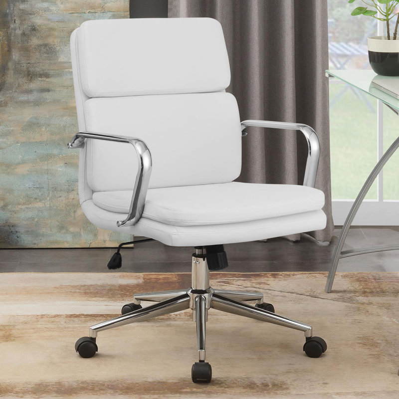 Standard Back Upholstered Office Chair White