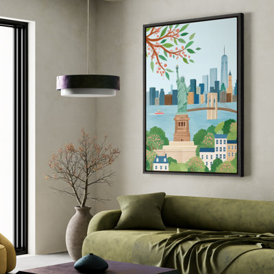 Framed Canvas Wall Art - Vintage Abstract Wall Prints for Bedroom - 24"x36"