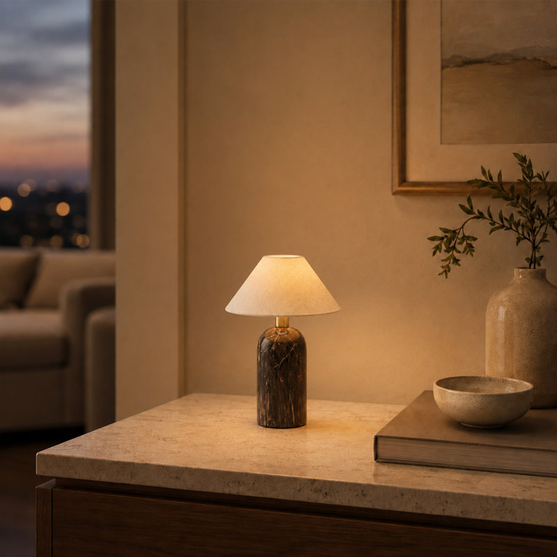 Lampe de table MARBELLE (Rotin naturel)