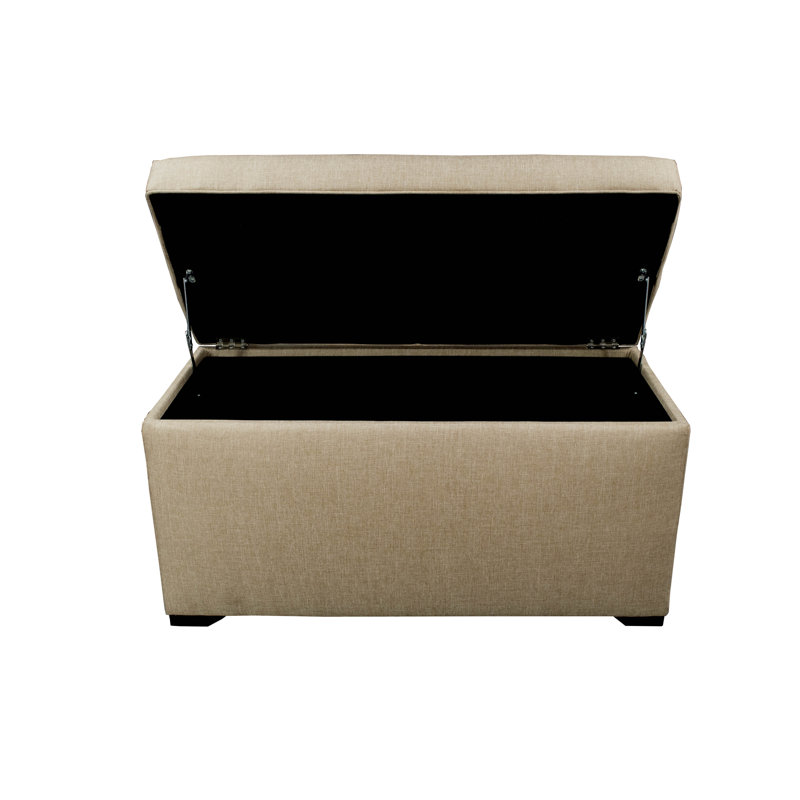 Ayleen Upholstered Storage Bench, Dark Tan