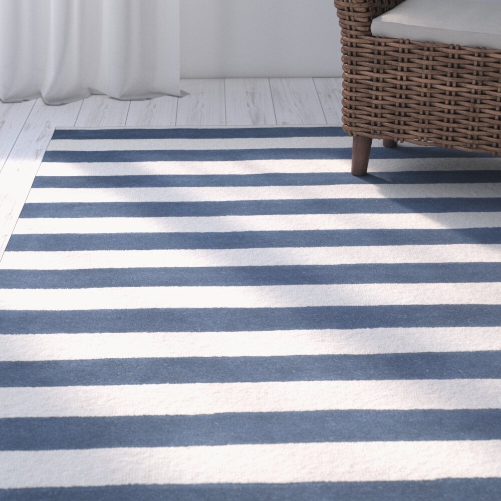 Breakwater Bay Erol Hand Tufted Wool Striped Rug & Reviews | Wayfair