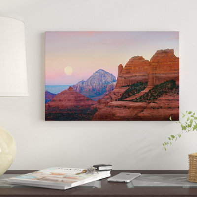 " Moon Setting As Seen From Shelby Hill, Sedona, Arizona " Color Photography