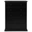 Commode de chambre noire à 6 tiroirs-1704374210