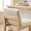 Tabouret de comptoir rembourré en lin massif Albia-247603185
