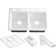 Riverby® 33" x 22" x 9.625" Under-Mount Double-Equal Kitchen Sink with Accessories and 5 Oversized Faucet Holes