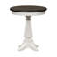 Colburn Round Wooden Pedestal End Table
