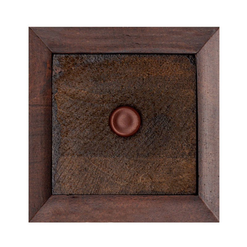 3.88 x 3 Inch Cherry Stained Hardwood Square Bun Feet Set
