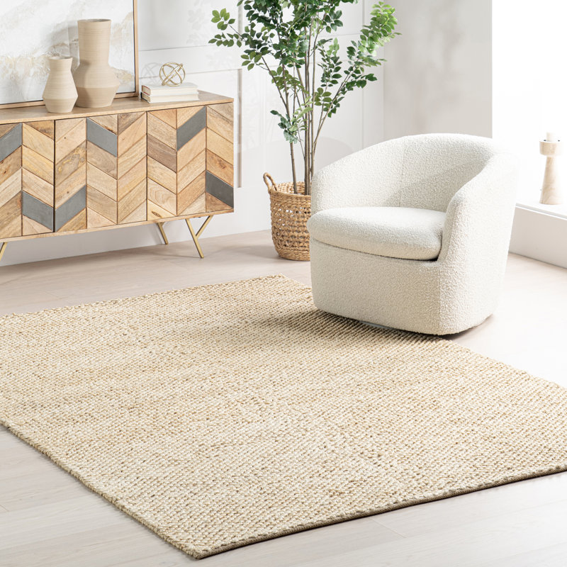Tapis texturé en jute tissé à la main Home Conservatoire, Tapis de couloir 2 pi 6 po x 8 pi