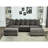 Grey Corduroy Modular Sectional , 5 Seater Oversized Convertible L & U Shaped With Charming High Foam Cushions Couch In Corduroy, Soothing