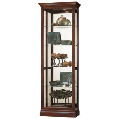 Brantley Solid Wood Lighted Curio Cabinet