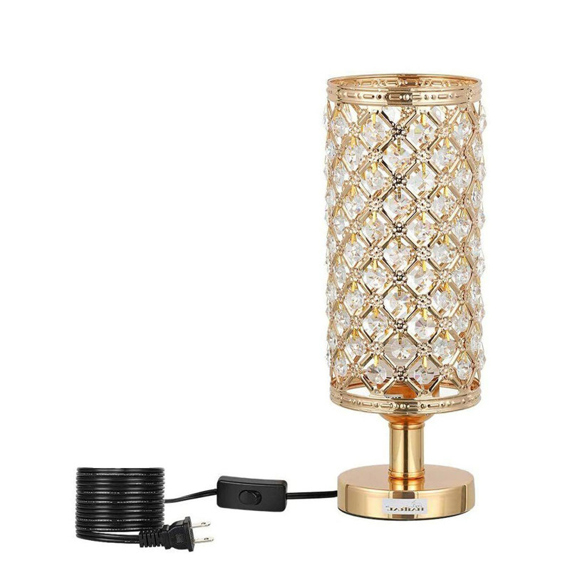 Lampe de table 12,25 "H avec table de chevet et base en métal