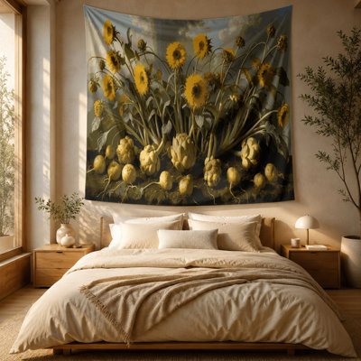 Tapisserie murale légumes et artichaut Sunchoke