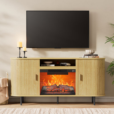 Modern Fireplace Tv Stand For Tvs Up To 80