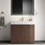Meuble-lavabo autoportant 36 po en noyer avec lavabo 36 po Winston