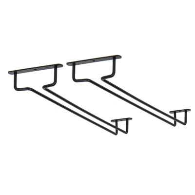 Castellanos Hanging Wine Glass Rack in Black