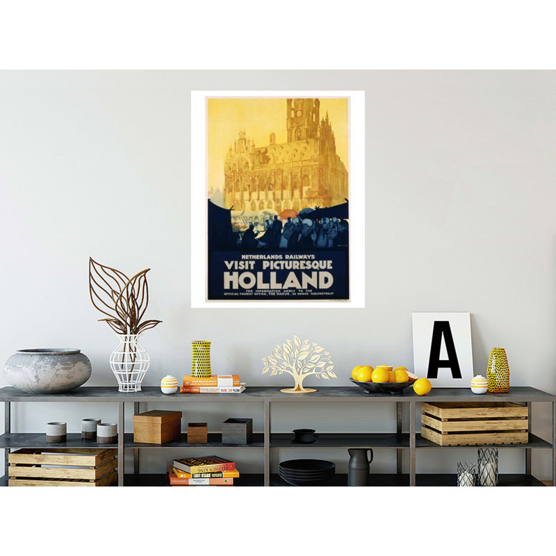 «Visit pittoresque Holland» par Joseph Rovers - Estampe numérique, H 40 po x l 32 po