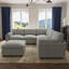 Canapé modulaire en L avec repose-pieds amovible Corduroy-37158469