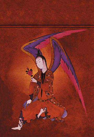 Un ange de l’islam-imprimé, H 66 po x l 44 po x P 1,5 po