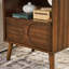 Table de chevet Mid-Century avec station de charge et tiroir, table de bout pour chambre à coucher